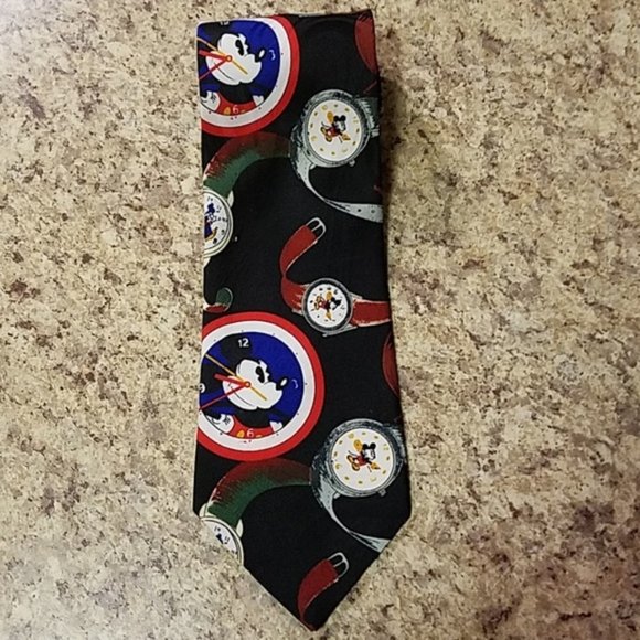 Vintage Mickey Mouse Clock Tie • Disney - Picture 1 of 7